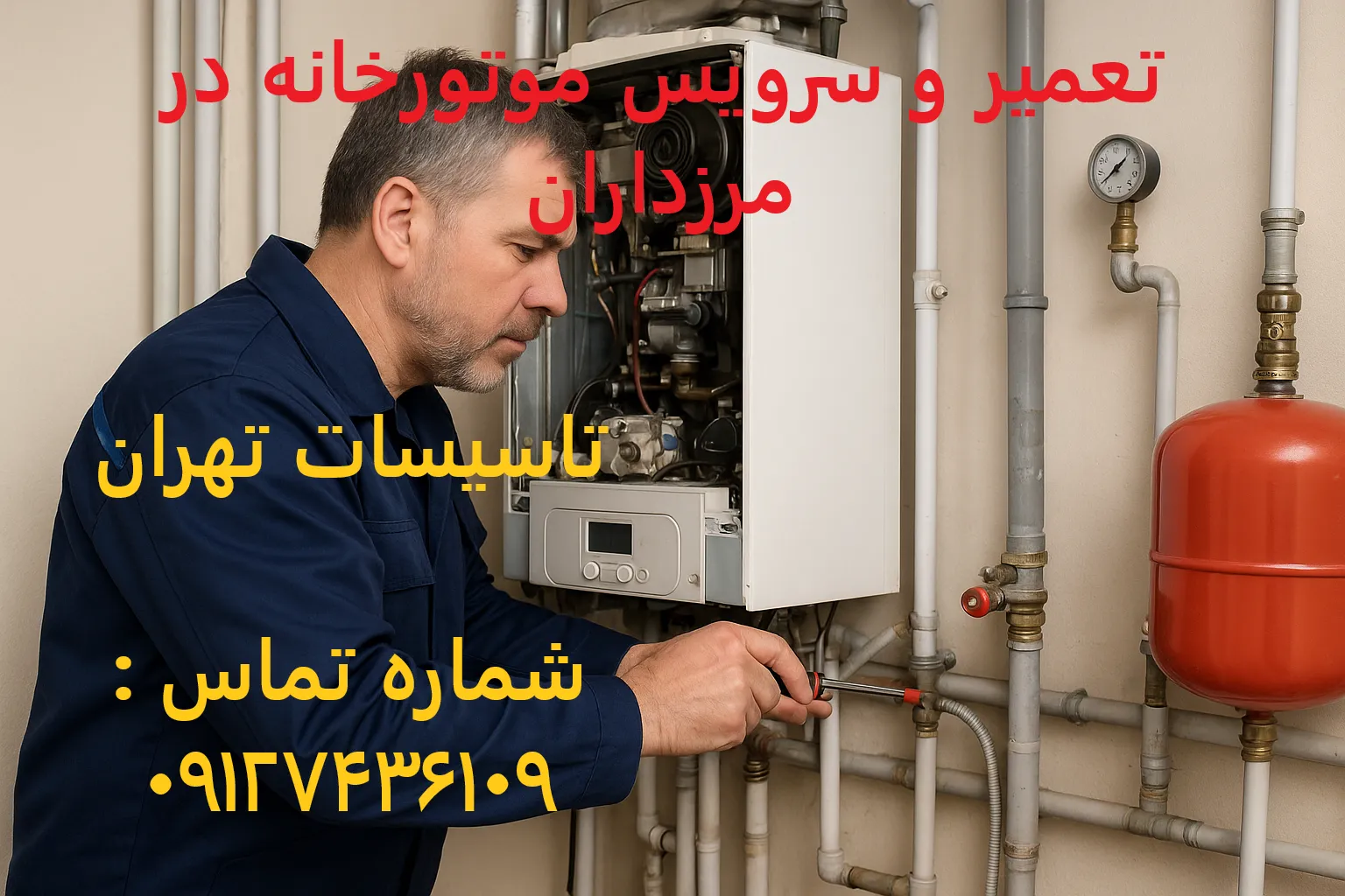 تعمیر و سرویس موتورخانه در مرزداران