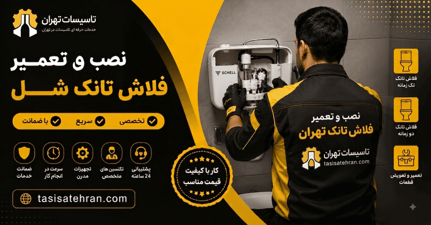 نصب و تعمیر فلاش تانک شل | راهنمایی و اعزام فوری تکنسین